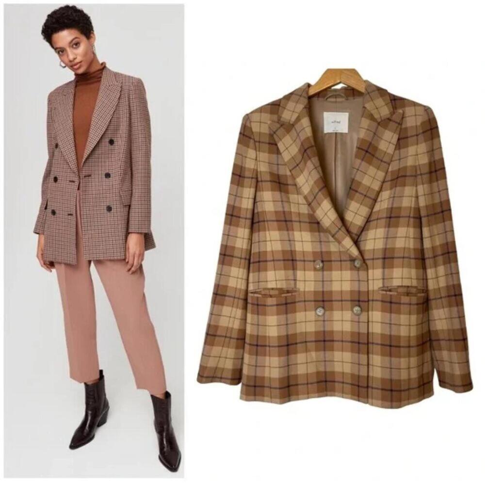 NWOT Aritzia Wilfred Margaux Twill Blazer - Tan - 4